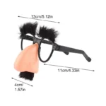 Big Nose Glasses with Eyebrows Mustache Silly Funny Photo Props Halloween Party Eyeglasses Novelty Prank for Birthday Parties - Image 4