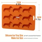 Dachshund Dog Shaped Silicone Ice Cube Molds and Tray 1 Piece - Image 2