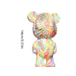 Graffiti Bear Electric Fan USB Rechargeable Desktop Fan Electroplating Gradient 3-speed for Camping Outdoor Travel - Image 6