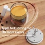 400ML Glass Electric Self-stirring Coffee Mug - In The Bath, Hands Are Busy, Need Coffee?  Got You Covered - Image 4