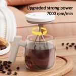 400ML Glass Electric Self-stirring Coffee Mug - In The Bath, Hands Are Busy, Need Coffee?  Got You Covered - Image 2