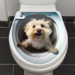 Dog In The Bog Sticker - Traumatise Your Children At Toilet Time. Endless Fun