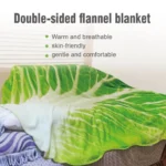 Double Sided Cabbage Blanket - It's A Bloody Big Cabbage Leaf. Pretend You're A Pixie - Image 2