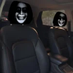 2pcs Face Printed Car Headrest Covers - No Matter How Old You Are, You're Still Twelve Because You Find These Funny - Image 2
